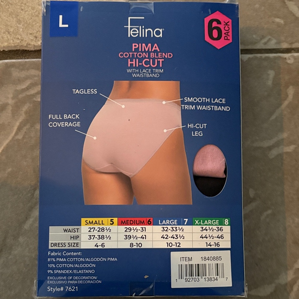 New lot 12 of Felina Pima cotton underwear women’s - Picture 3 of 4